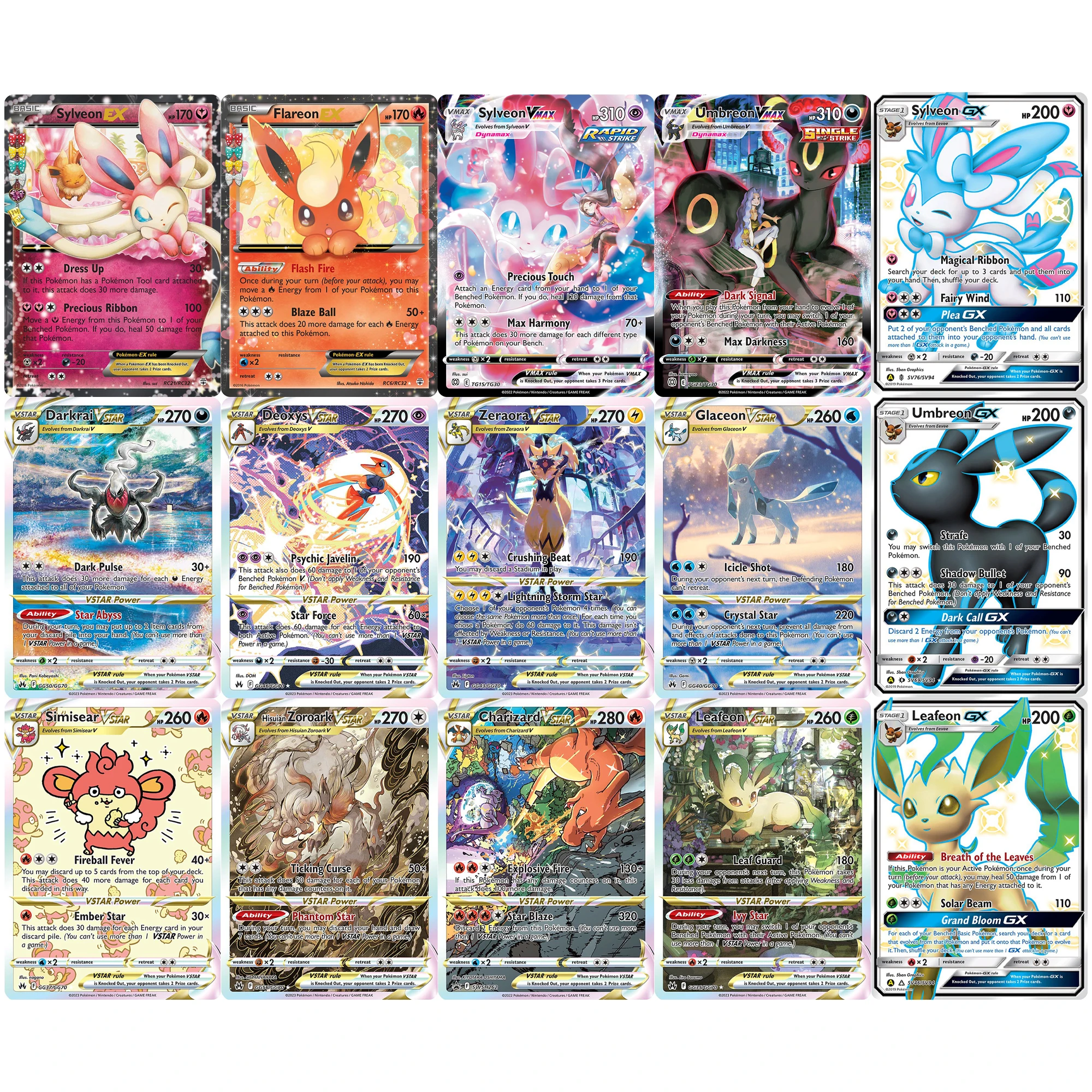 Diy Eeveelution Charizard Glaceon Zoroark Flash Card Deoxys Simisear Self Made Classic Anime Collection Card Gift Toy