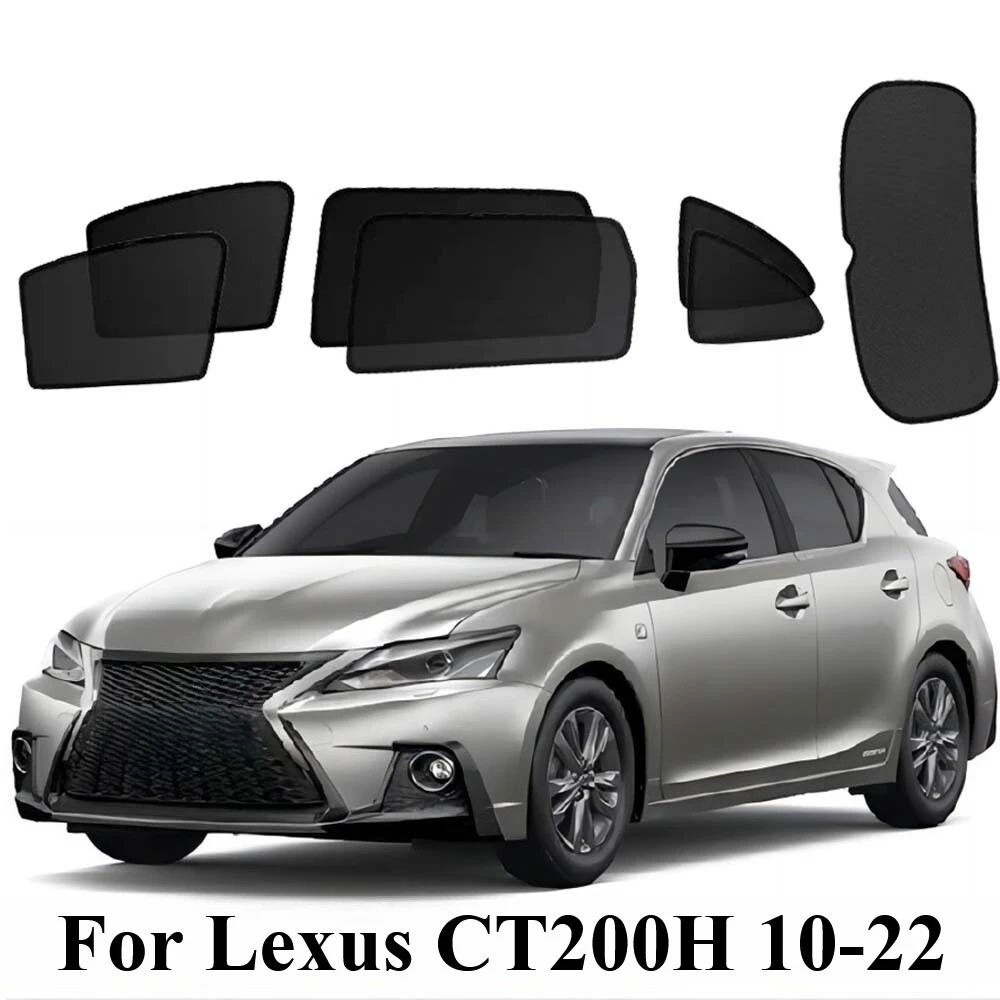 Black Sun Shades For Lexus CT200H 2010-22 Front rear Port Back Windows Sun Blind