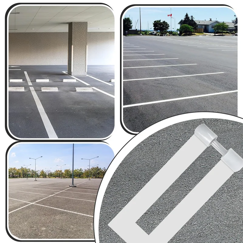 استنسل خط موقف السيارات بقوة، 12 × 92.5 بوصة، استنسل خط مستقيم قابل للطي، استنسل الرصيف لكبح مواقف السيارات الأسفلت #3