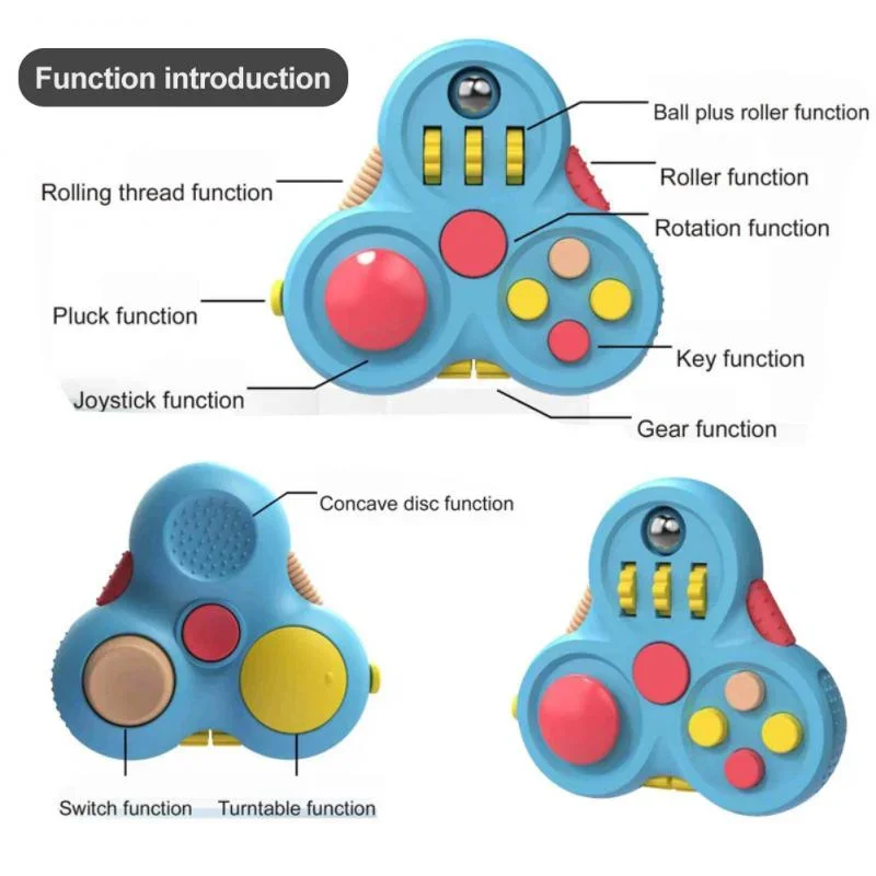 Fidget Pad 10 en 1, juguetes antiestrés, Spinner Superior, almohadilla de mano para relajarse, juguetes para ansiedad y Autismo