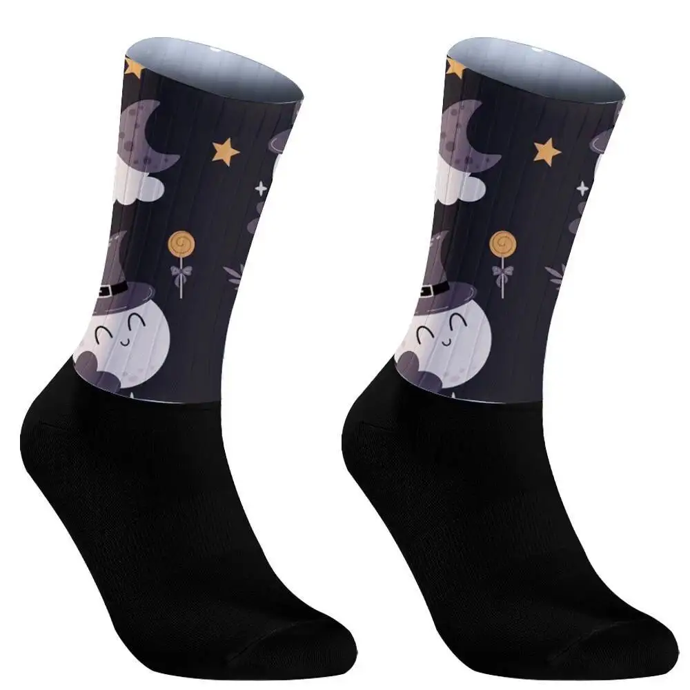 

New Anti Slip Silicone Summer Aero Socks Cycling Socks Bicycle Sport Running Bike Socks