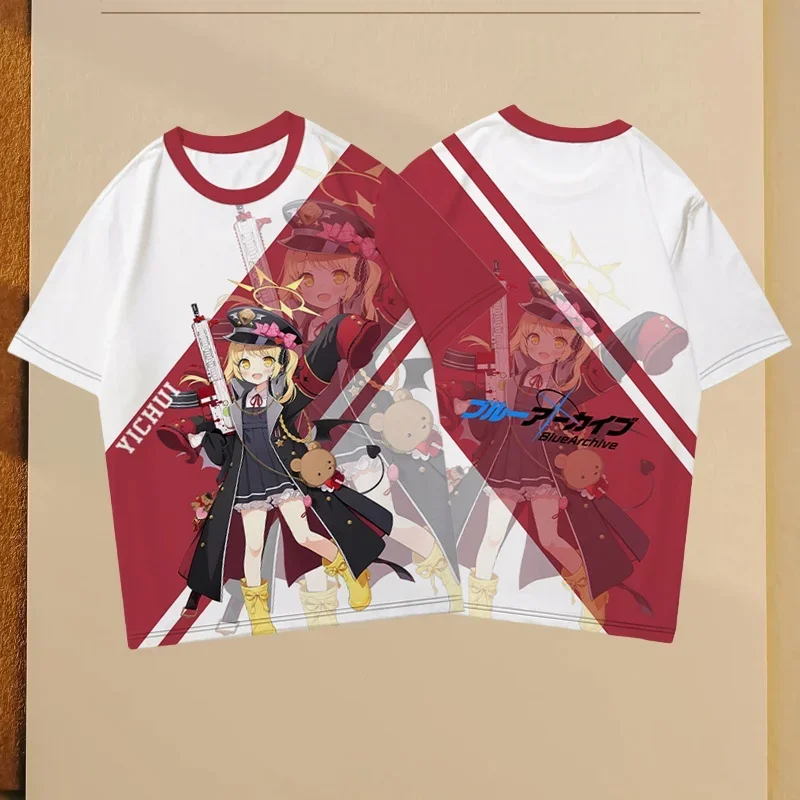 

2025 Hot Selling Blue Archive Takanashi Hoshino Role-playing Game T-shirt 3D Printed Men's and Women's Anime Harajuku T-shirt