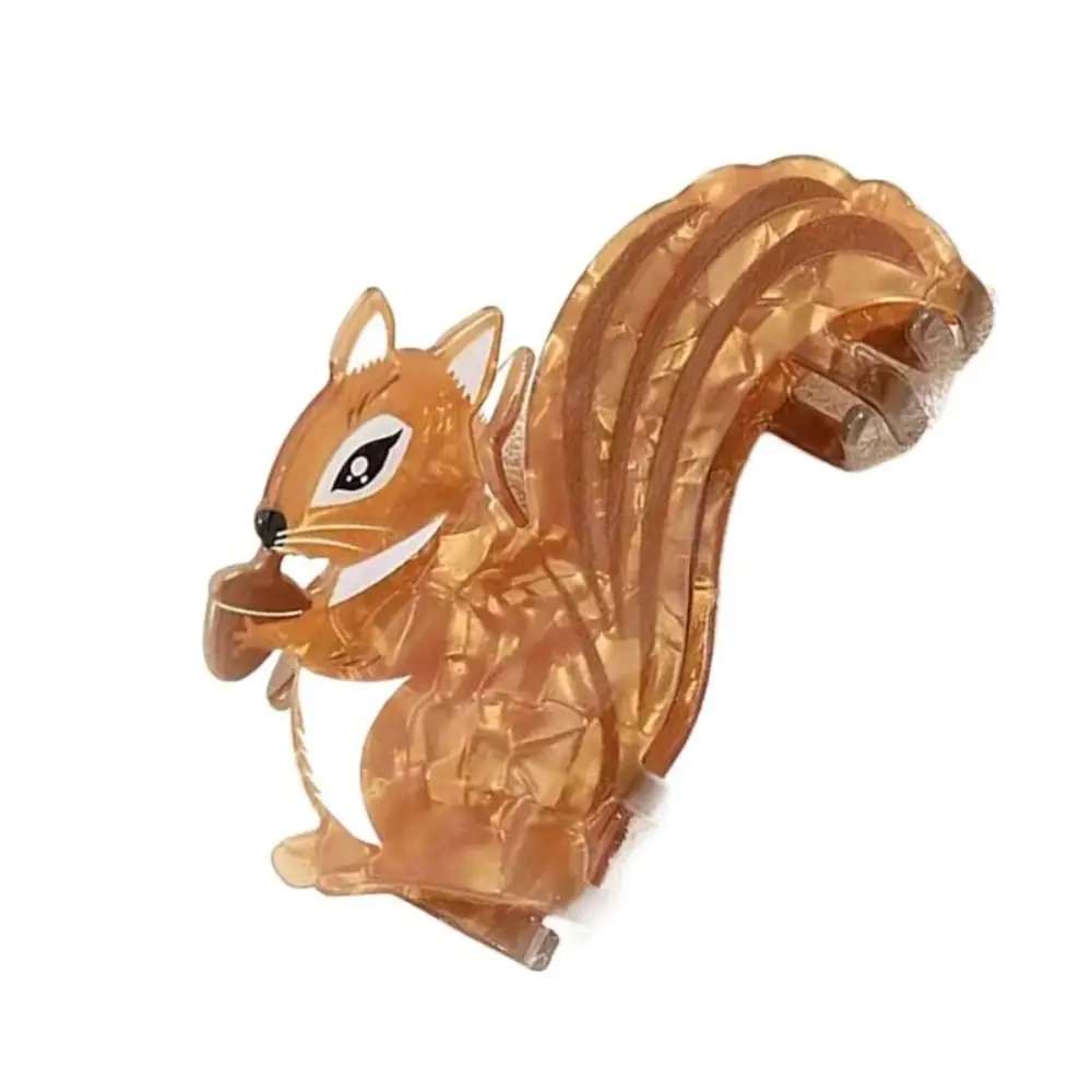 

Funny Cartoon Animal Hair Claw Leaf Flower Acrylic Claw Clip Grab Clip Squirrel Large Shark Clip Ladies