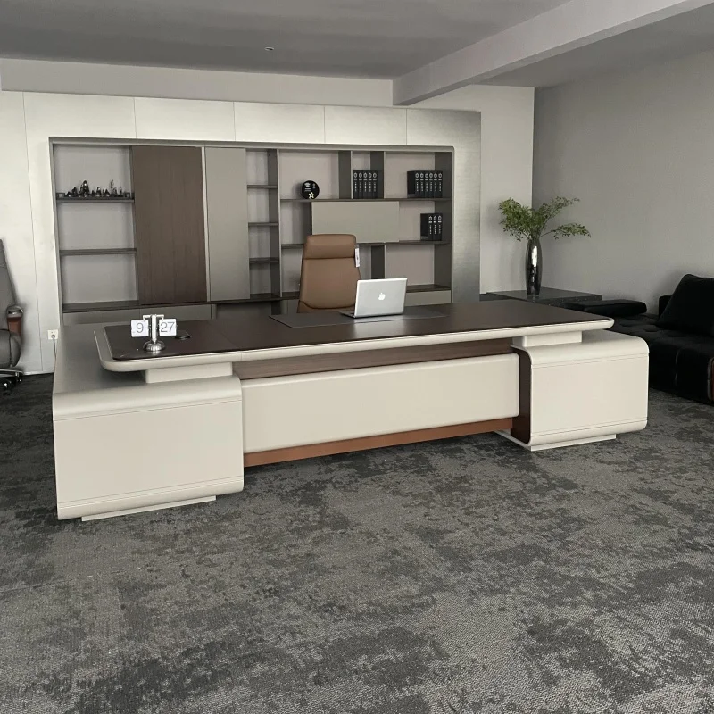 Meja Kantor Modern Penerimaan Meja Kantor Penyimpanan Lantai Belajar Cina Baru Furnitur Meja Escritorio Oficina Kualitas Mewah