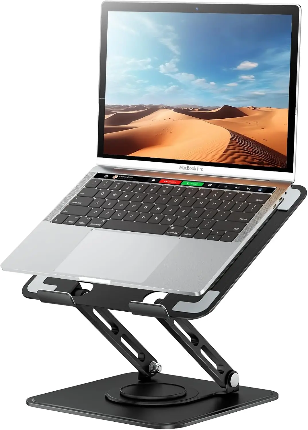 

Регулируемая подставка для ноутбука с поворотом на 360 градусов ° Вращающаяся подставка, эргономичная подставка для всех ноутбуков с диагональю экрана 10-16 дюймов - черная