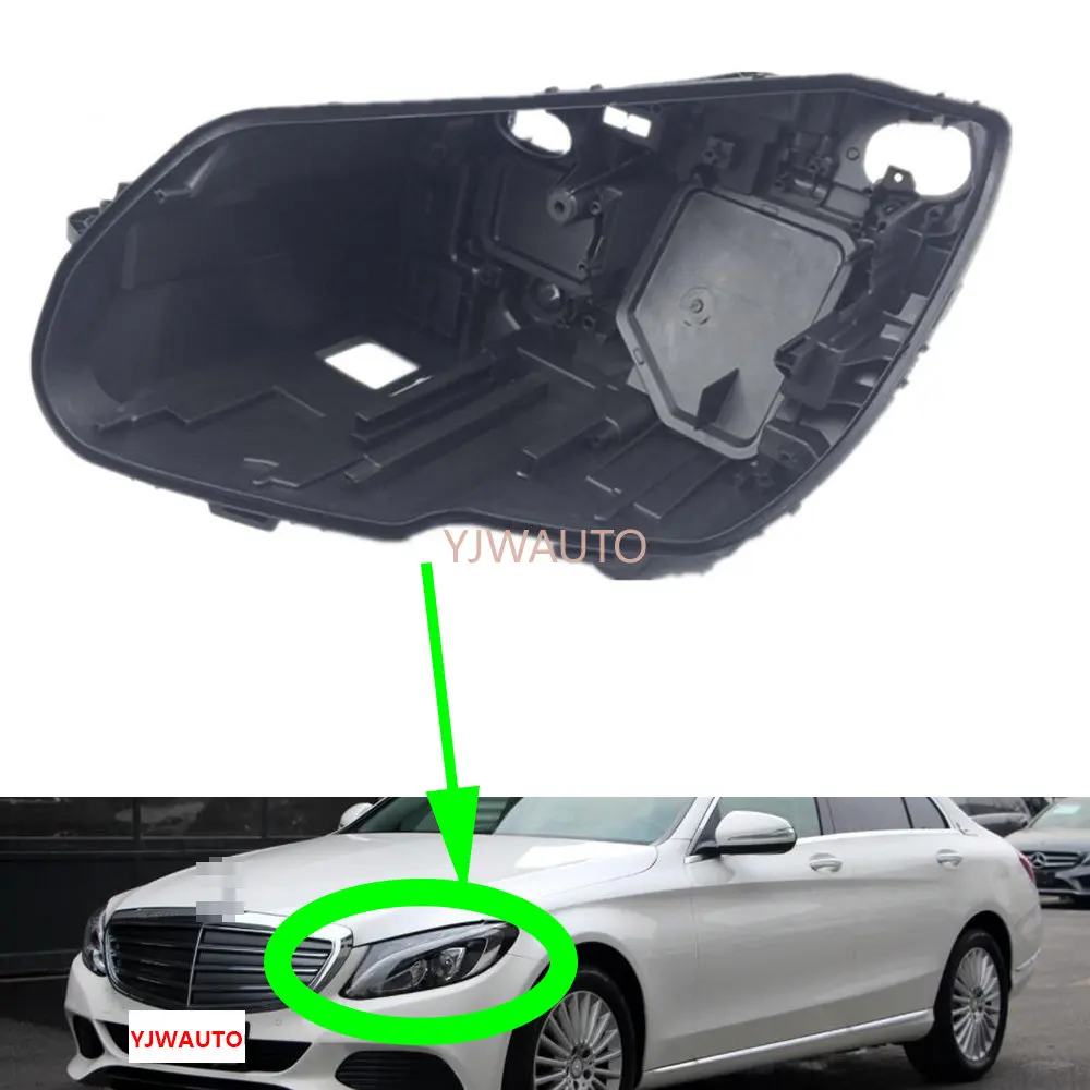 Headlight Base For Mercedes Benz W205 C180 C200L C260L 2015~2018 Headlamp House Car Rear Base Auto Headlight Back Support