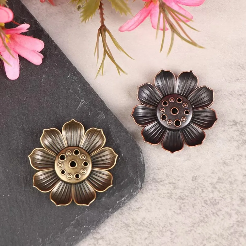 

Alloy Incense Burner Sandalwood House Furnishings Incense Stick Burner Holder Home Office Decoration Plate Buddhism Lotus