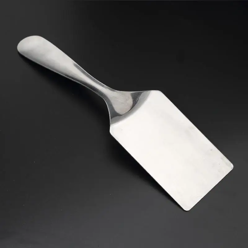 Espátula de acero inoxidable para panqueques, hamburguesa, espátula para pastel, cortador de tiramisú, carne de huevo, pala de cocina, pastel de mano, Panca