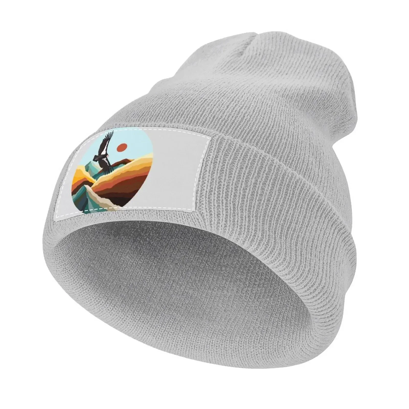 Condor in Flight Knitted Hat Streetwear Wild Ball Hat Gentleman Hat black Women's Men's