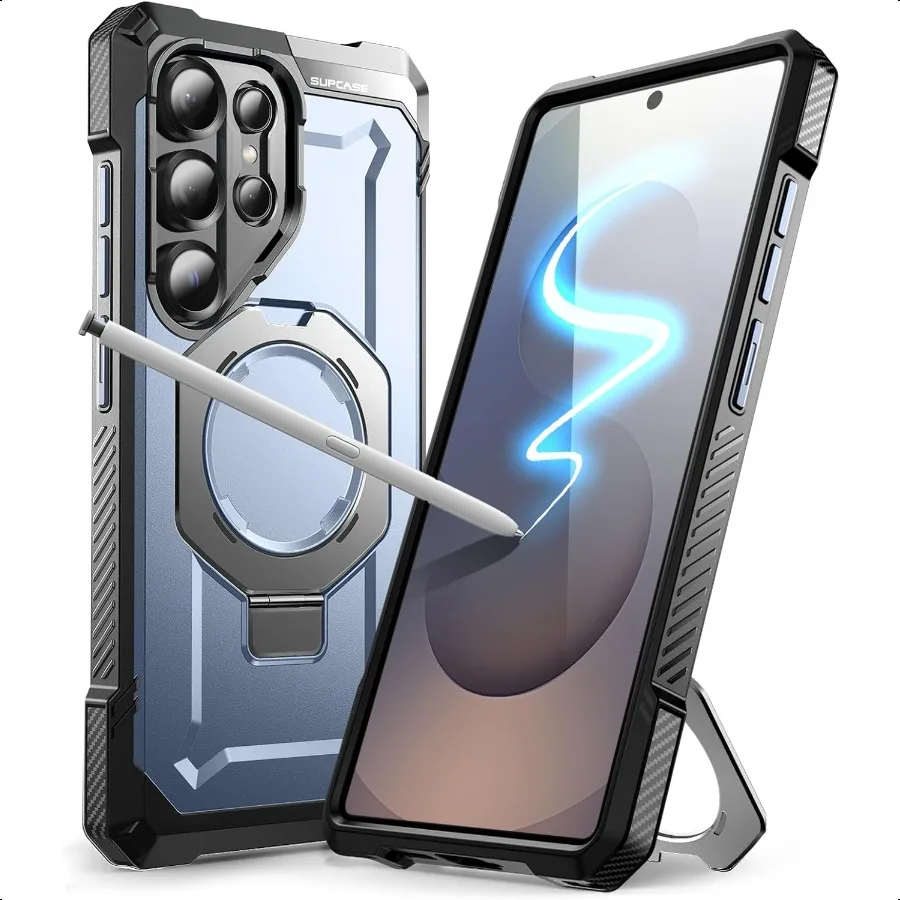 

CASE for Samsung Galaxy S25 Ultra Case with Stand Beetle Grip [S Pen Friendly] [Compatible with MagSafe] [MilitaryGrade Protec