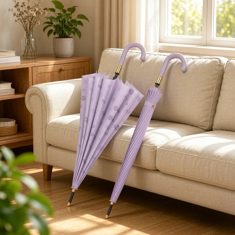 Travel Umbrella Compact - 16-Rib Water Activated Flower Umbrella Compact