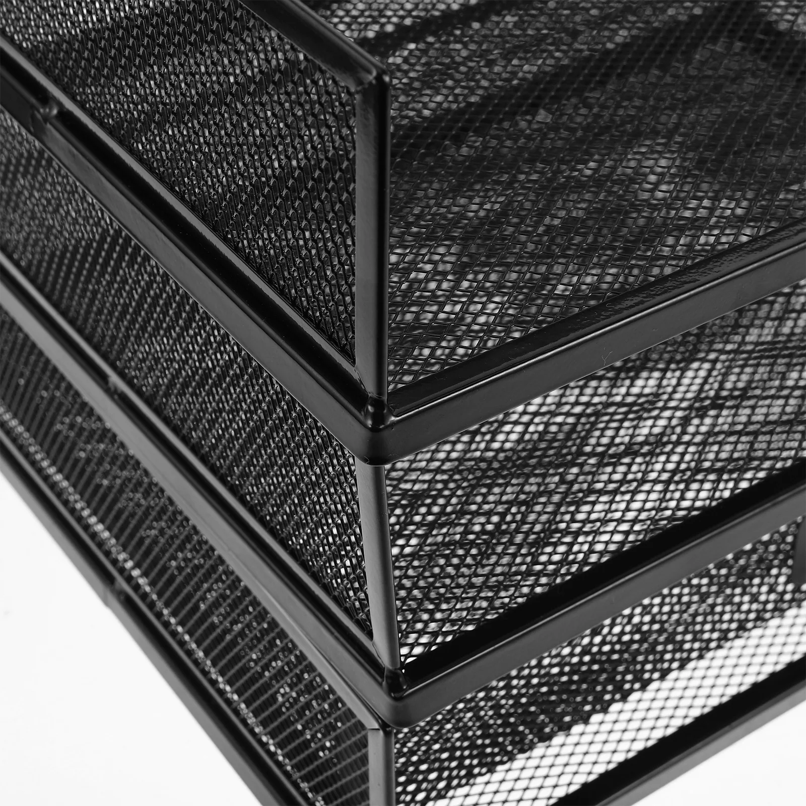 رف تخزين الملفات المعدنية لسطح المكتب مكون من 3 طبقات لدرج مكتب منظم خزانة حامل مستندات لحامل الملفات المعدنية للمدرسة المنزلية #2