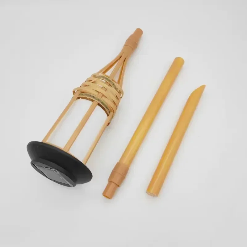 أضواء لهب الشمسية الخيزران أضواء الشعلة الخيزران مقلد لهب الشمسية أضواء حديقة الحديقة Luces Led Solares Para Jardin الخارجي