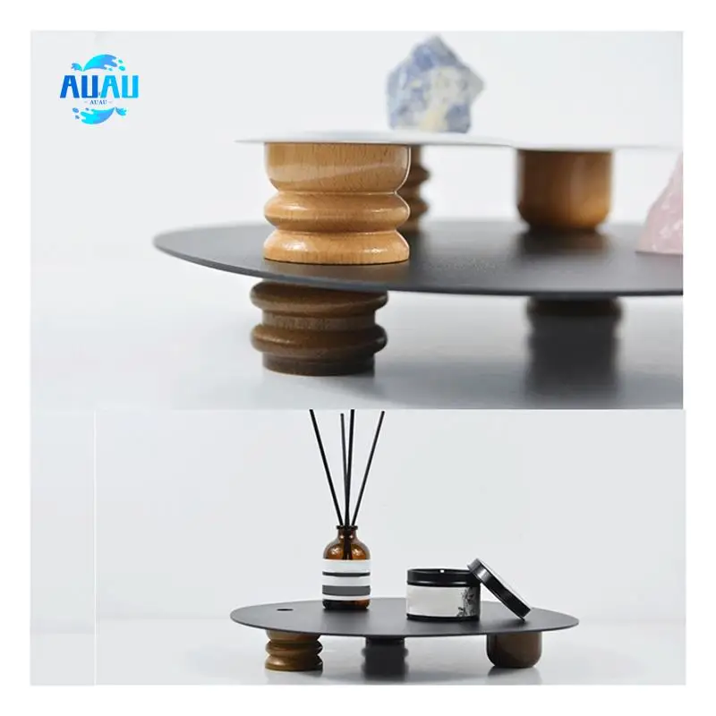 

AUAU-Nordic Desktop Ornaments Aromatherapy Perfume Storage Tray Makeup Organizer Plate For Bathroom Living Room Holder