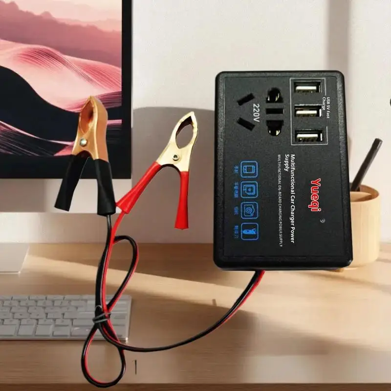 NEW Multi-functional Car Power Inverter 12V/24V To 220V Car Converter With USB Port Automotive Charging Charger For Car Truck RV