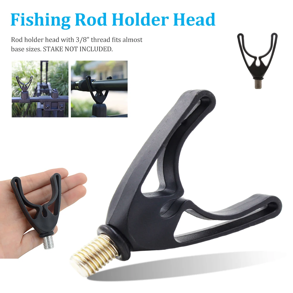 Carp Fishing Rod Rest Head for Bank Sticks Rod Holder Carp Coarse Fishing Nylon Fishing Rod Holders Fish Pod Grip Rod Support