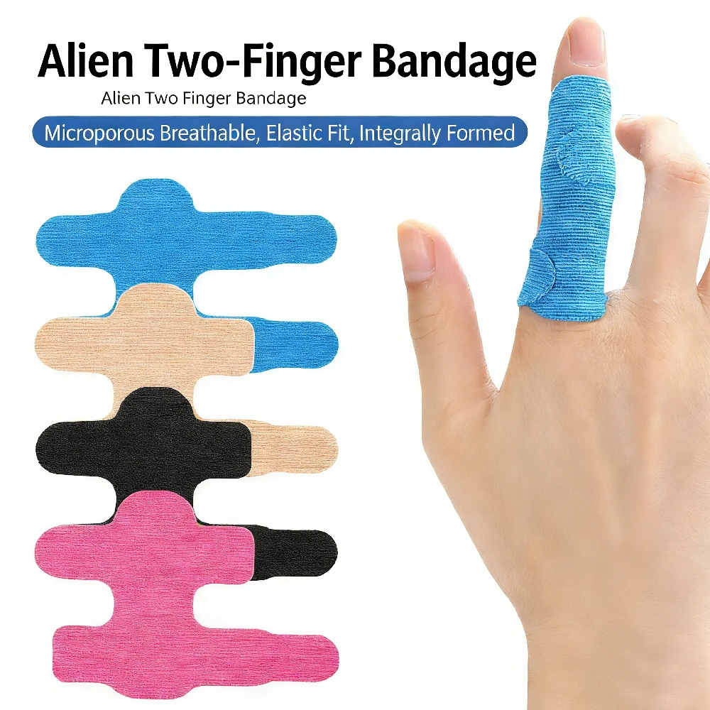 10Pcs  Double Strap Irregular Finger Bandage, Elastic Protective Wrap for Sports,Basketball,Climbing,Writing,Anti-Slip Finger
