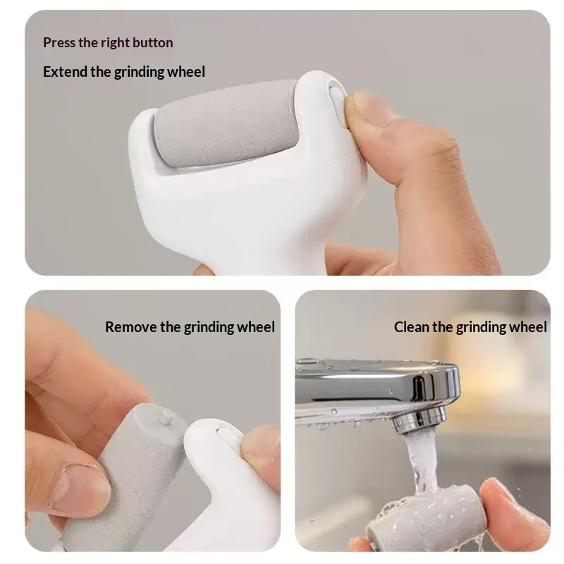 Rechargeable Electric Foot Grinder - USB Powered Callus Remover with Adjustable Speeds, for Men & Women's Pedicure and Self-Care - Detail Angle #04