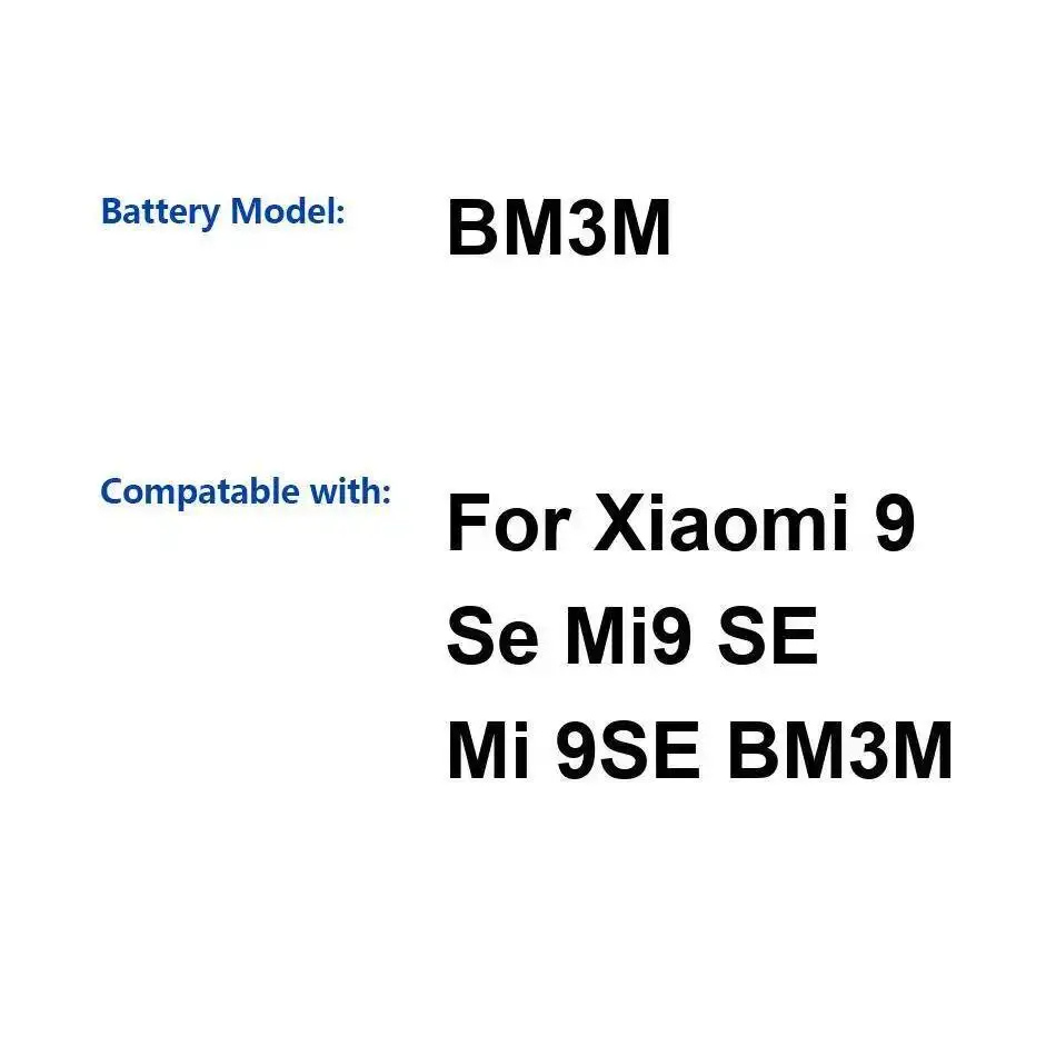 

Надежный источник питания BM3M для Xiaomi 9 SE Mi9 MI 9SE, аккумулятор для мобильного телефона 3070 мАч, высокая емкость