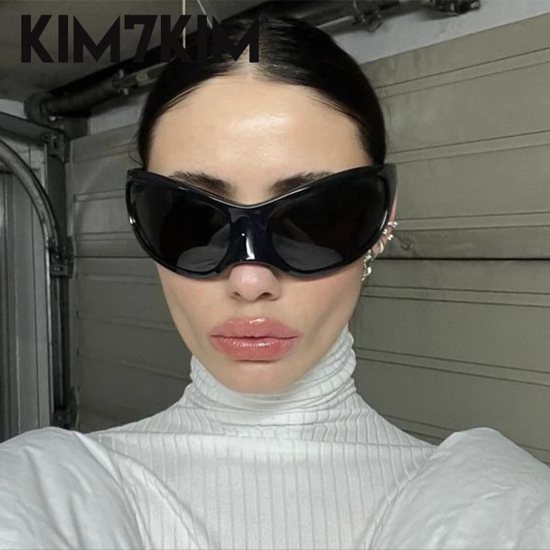 Cyberpunk Cat Eye Y2K Sunglasses Women 2024 Luxury Brand Trends Sun Glasses Men Vintage Oversized Steampunk Goggle Gafas De Sol