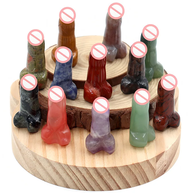 20 pcs/bag Hot Sales Mini Amethyst Dildo Hand Carved From Natural Rose Quartz Polished Technique for Jewelry Gift or Massage