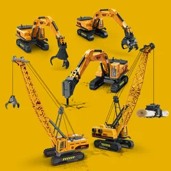 Alloy Engineering Excavator Machine Model, Simulação Crane Toy, Children's Engineering Car Presente, Atacado, 1:55