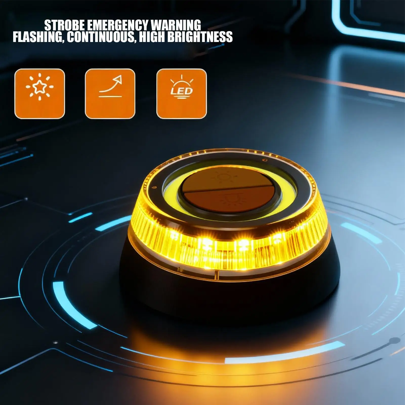 

Стробоскопы для автомобиля, 3-режимные, портативные, на магните, автомобильные аксессуары, сигнальная лампа для прицепа, буксировки, работы, мотоцикла, фургона, снегоуборочной машины