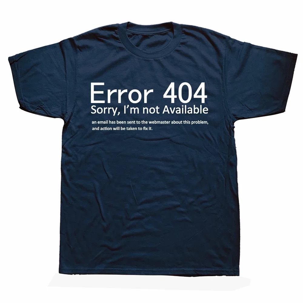 2025 new model 404 Error Coding T Shirt Geek Programmer Tee Tops Round Neck Short-Sleeve Fashion Tshirt Clothing Casual Basic T-