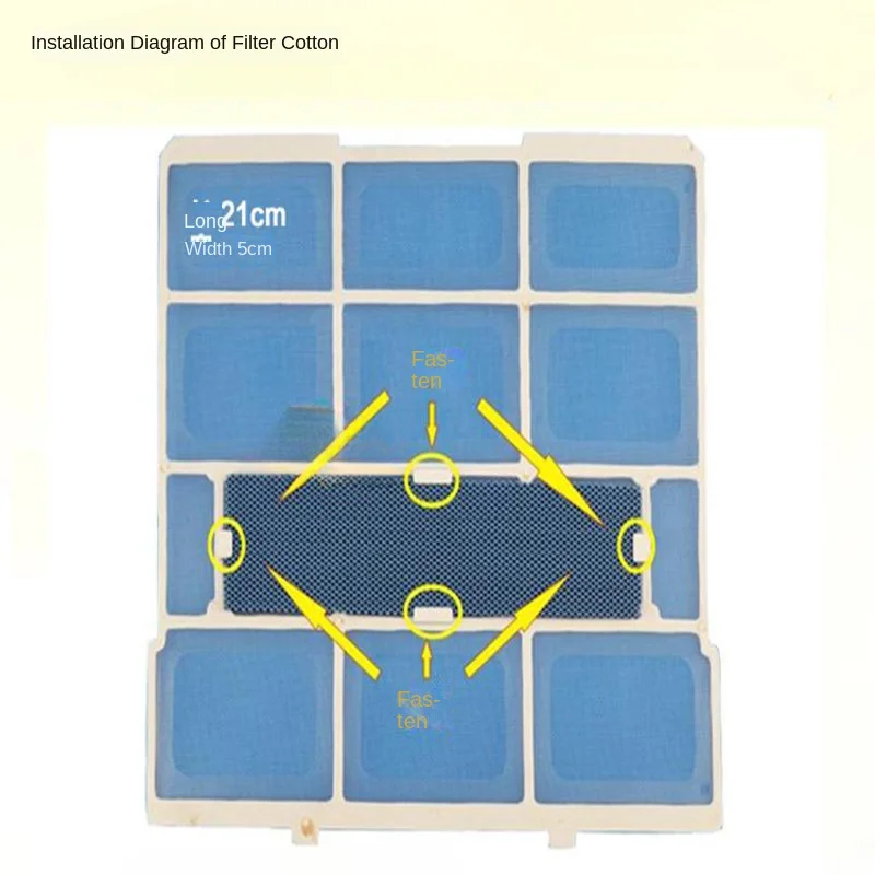 Części do klimatyzatora powietrza do bawełniany filtr element filtra powietrza oczyszczania klimatyzacji