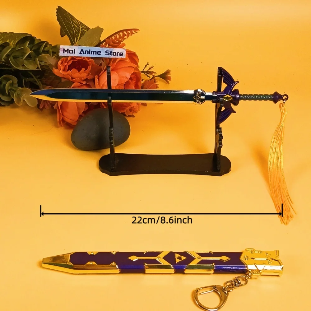 8.6 polegada zelda katana zelda sabre original anime cosplay prop ninja faca lâmina espada de metal real japonês katana unsharp brinquedo presente