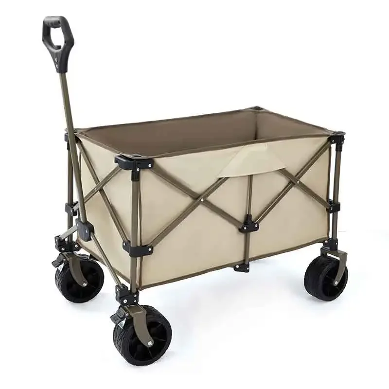 High Quality Stainless Steel  Effortless Gear Transportation Roll Container Mesh Outdoor Camping Booster Trolley