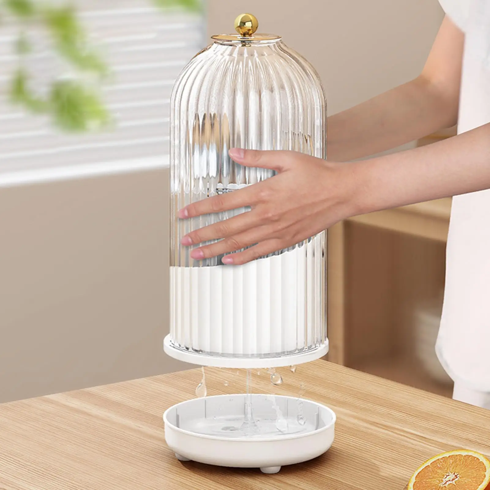 Toothbrush Holder With Lid Rotating Waterproof Organizer Bathroom Counter Toothpaste Storage For Cosmetics Brush Lipsticks Pen