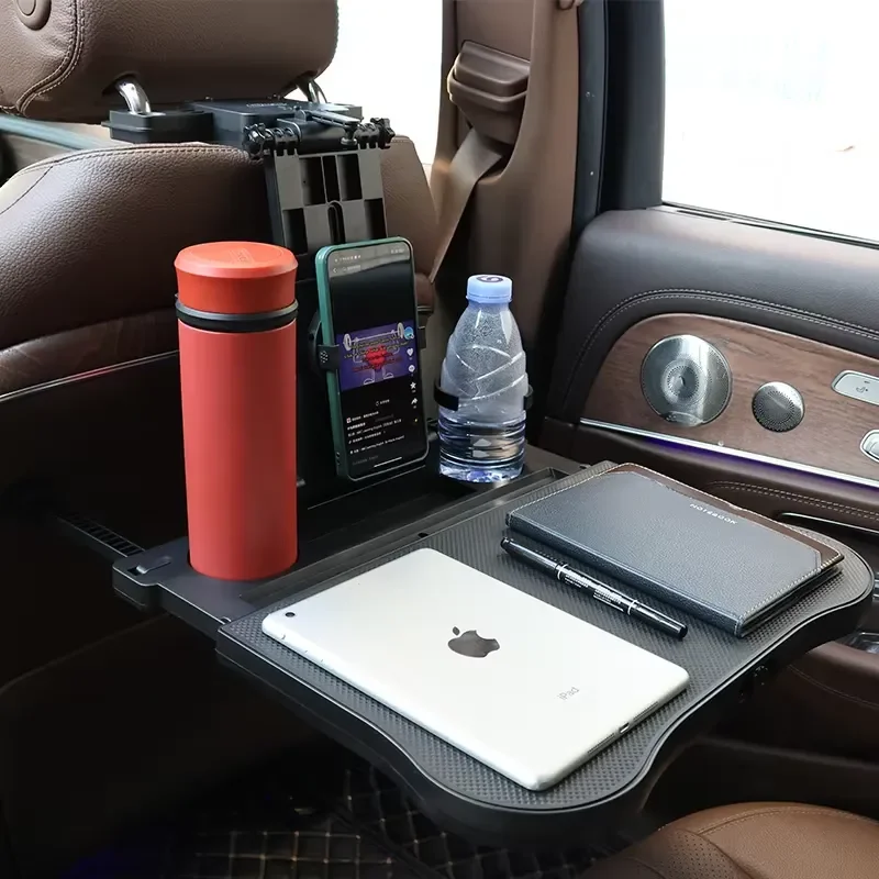 360 Degree Rotating Car Seat Back Table Multi Function Folding Laptop Stand Portable Vehicle Desk for Computer Tablet Holder