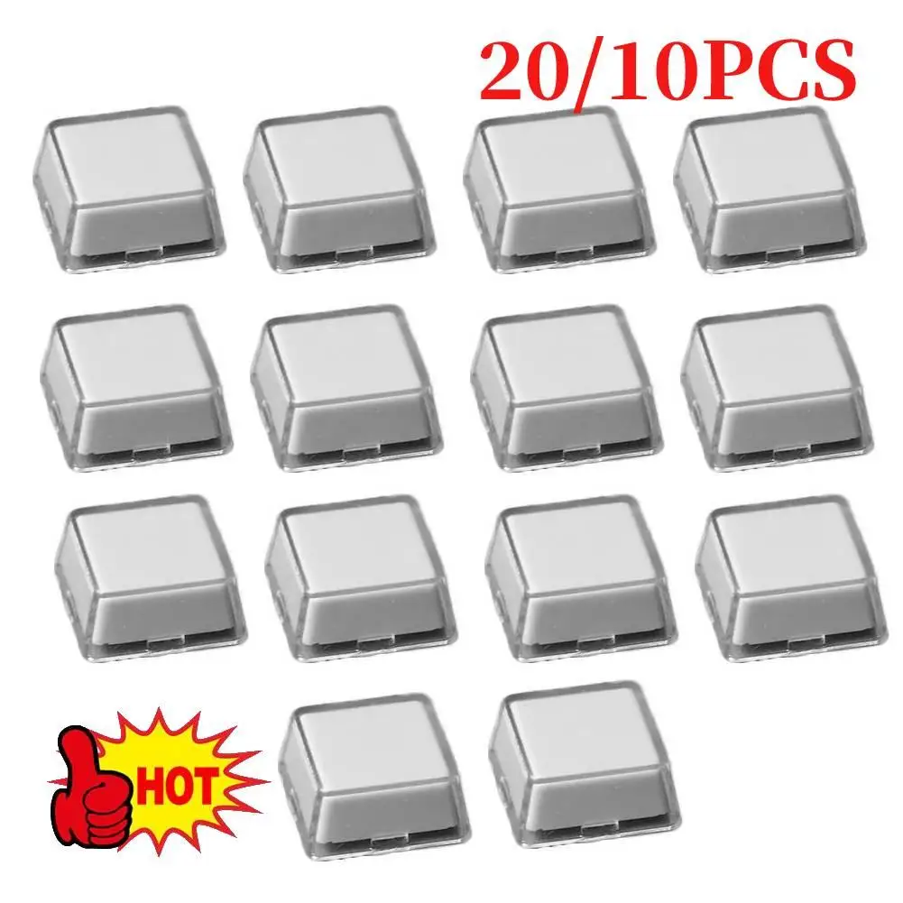 10/20Pcs Transparent Keycaps Double-layer Keycaps Removable Paper Clips Custom MX Switch Relegendable Keycap Shell Protection