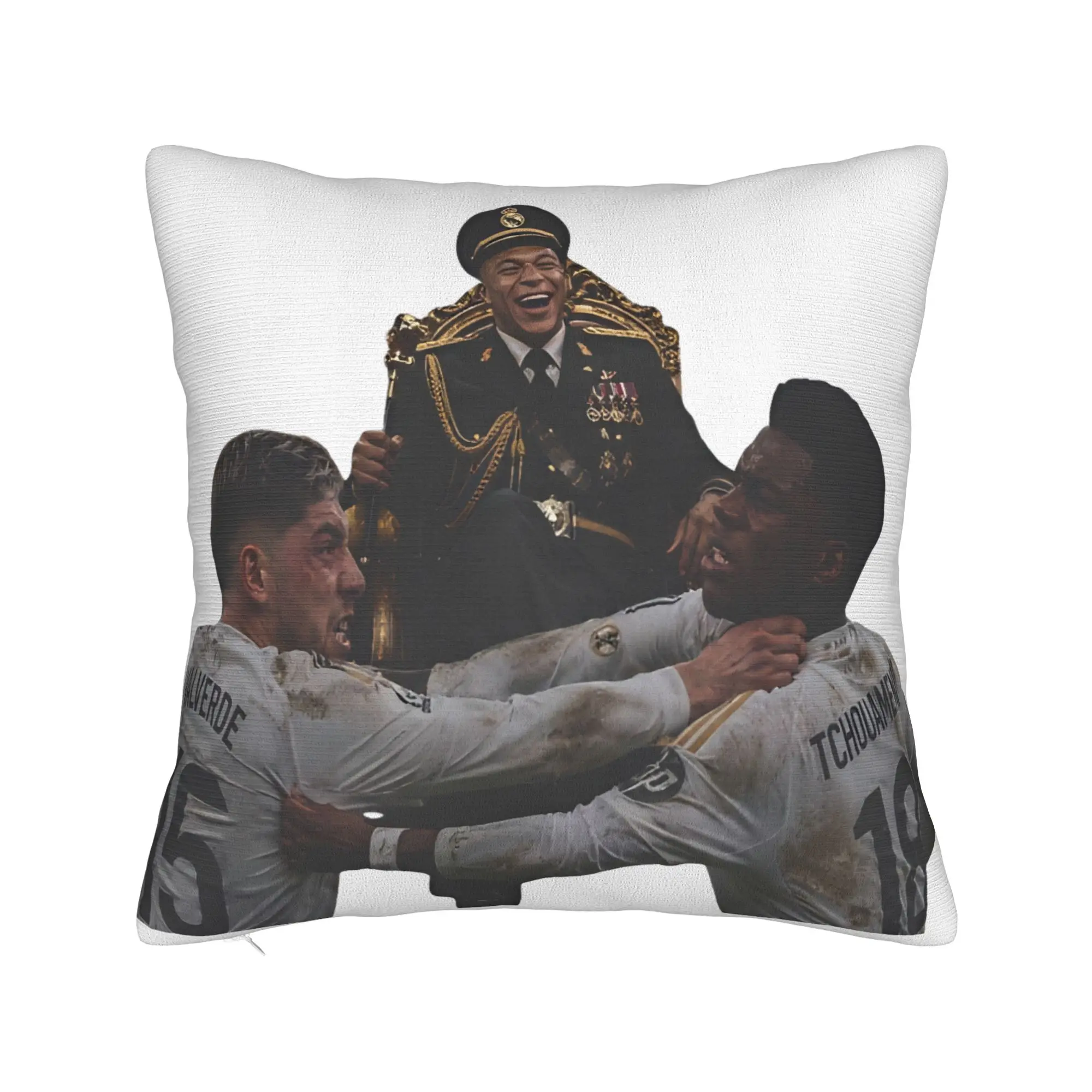 Kylians Dictador Militarys Portrait Square Pillow Cases Funny Meme Cushion Cover Awesome Zipper Pillowcase for Home 45*45cm