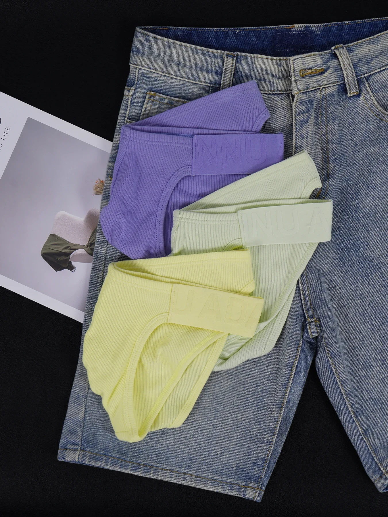 Men's Sexy Cotton Briefs 3 Pack with Pouch & Elastic Waistband, Breathable Comfortable Underwear Set