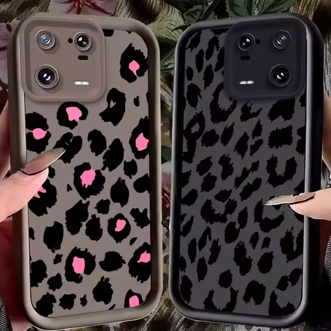 Leopard Print Phone Case for XiaoMi POCO M6 M4 Pro 5G M3 F6 F5 F4 F3 GT X6 X5 X4 X3 NFC Mi 14 13T 13 Lite 12 Silicone Back Cover