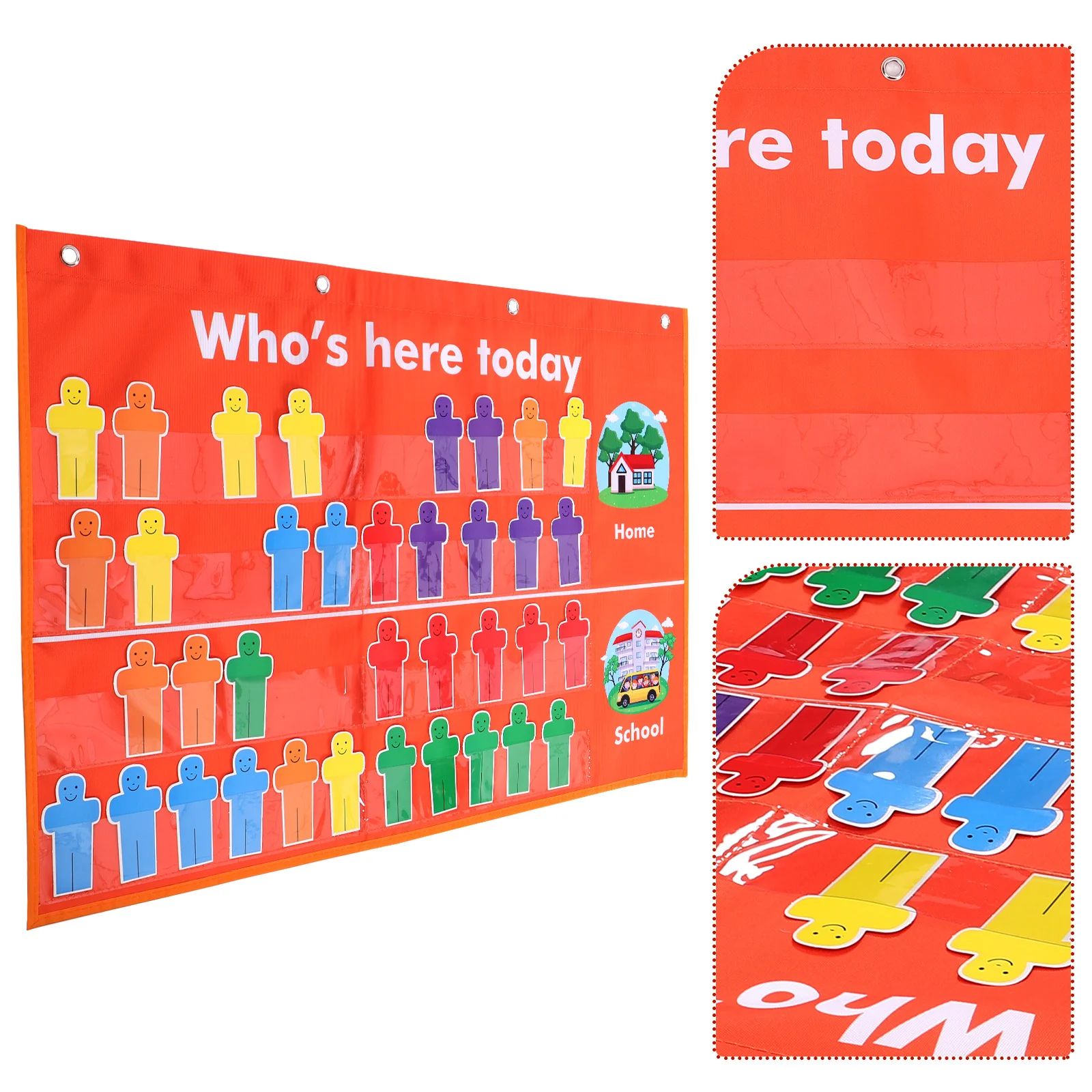 

Multipurpose Classroom Attendance Pocket Portable Fabric Management Tool For Preschool Students School Lightweight Easy Carry