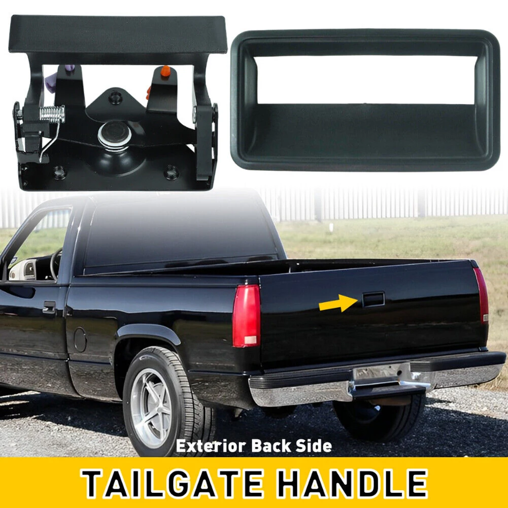 Car Rear Tailgate Handle With Baffle Replacement Exterior Door Handle 15991785 15991786 Compatible For Chevrolet Pickup