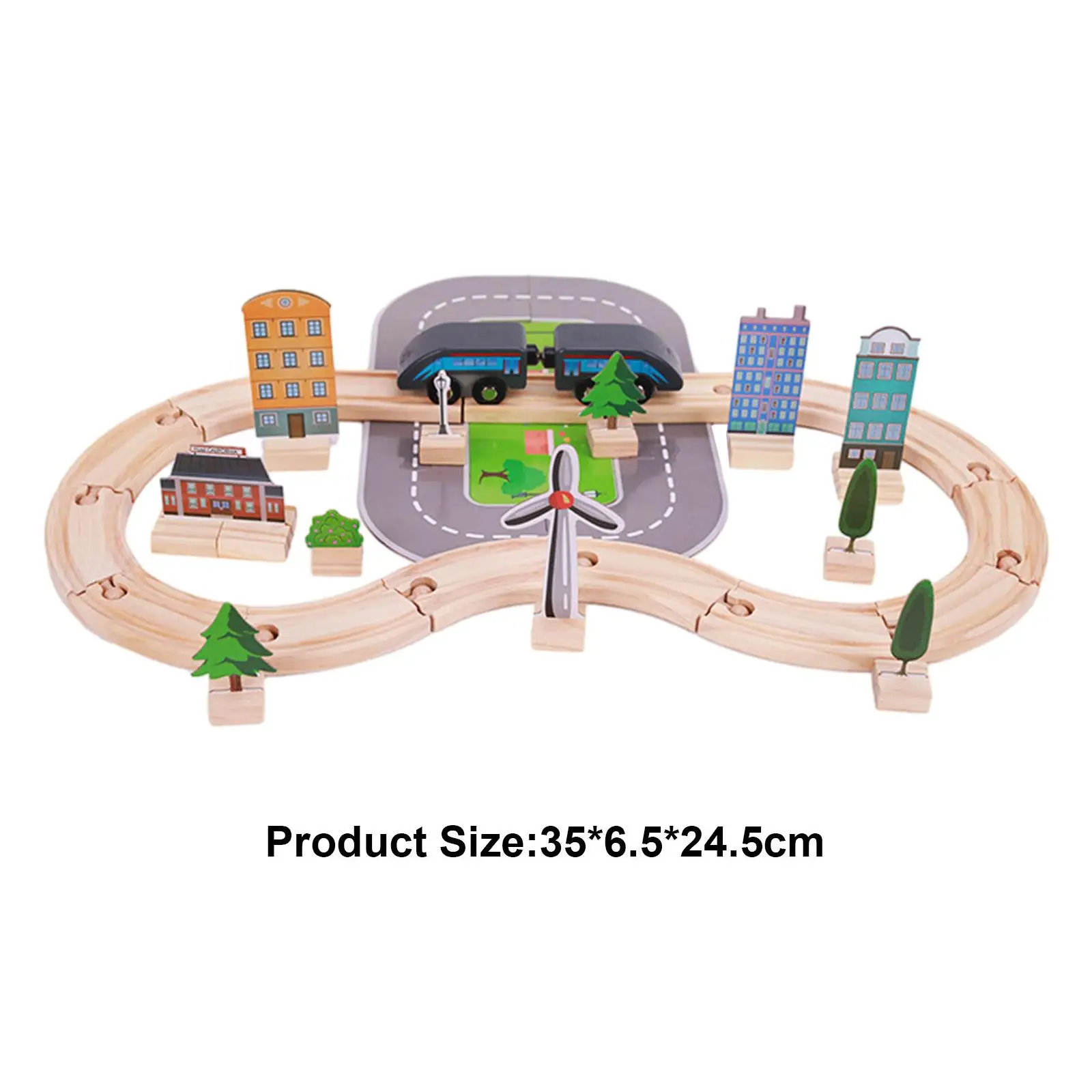 ไม้ชุดรางรถไฟคลาสสิกรถไฟของเล่นเด็กรถไฟ Playset ของเล่นรถไฟรถไฟชุดของเล่นสําหรับ 4 ~ 7 ก่อนวัยเรียนชายหญิงของขวัญ