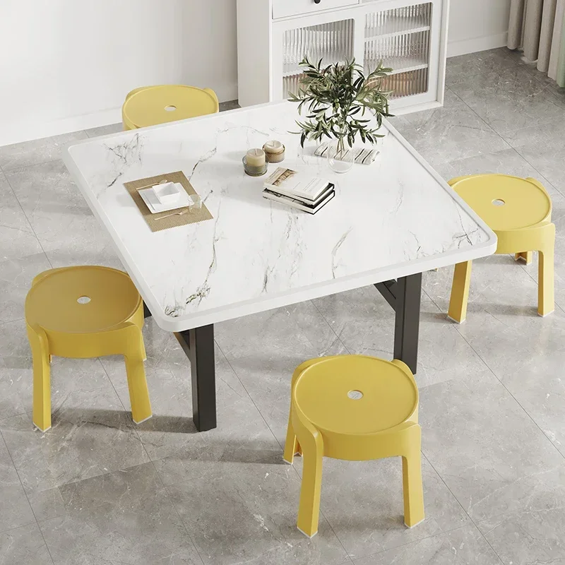 Dobrável pequeno jantar doméstico pequeno simples aluguel casa ao ar livre por tenda quadrado