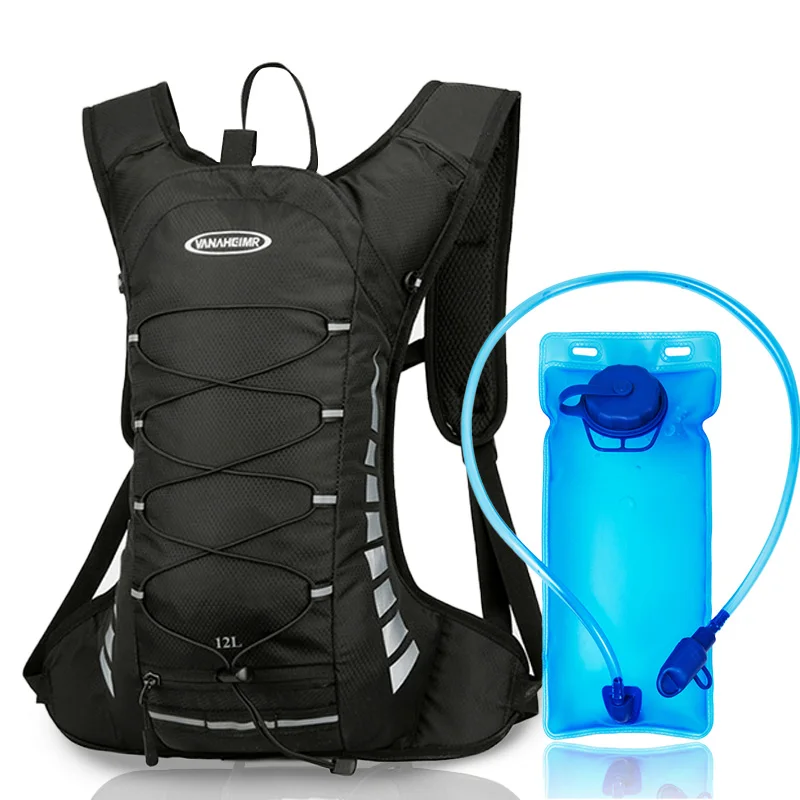 Portable impermeable deportes al aire libre escalada senderismo mochila bolsa MTB bicicleta de carretera hidratación mochila, con rayas reflectantes
