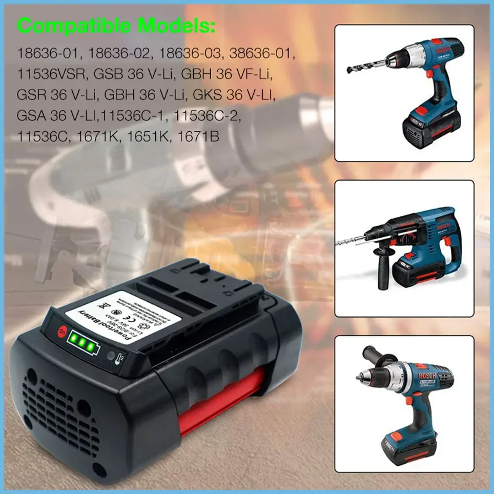 Bosch 36V Rechargeable Battery Lithium Battery Charger Power Tool Bosch Lithium Battery AL3640CV