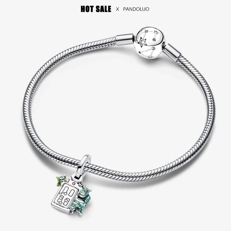 Minidisney-Cuentas colgantes de Pixar Monsters, abalorio para puerta, compatible con pulsera Pandora, colgante de plata 925, joyería, gran oferta, regalo