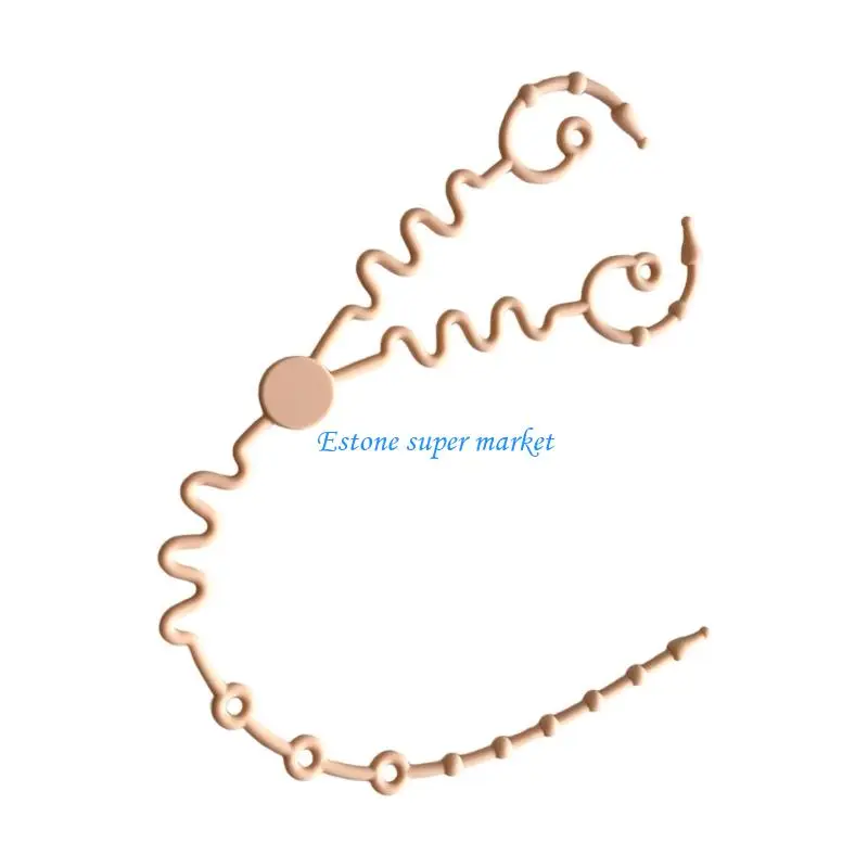 

090B Silicone Pacifier Chain Teething Toy Lanyard Strap Drop Prevention Baby Pacifier Holder Leash Nursing Essential