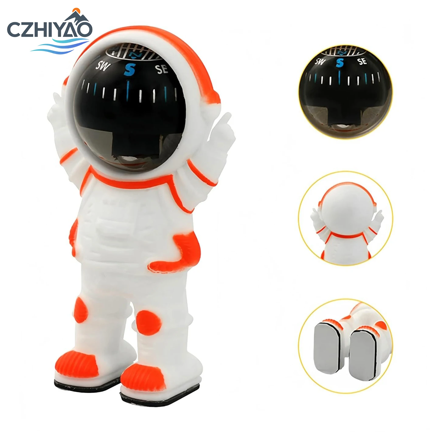 

CZHIYAO Portable Car Compass Precision Outdoor Mini Ornament Car Compass Suitable for Off-Road Vehicles Trucks and Small Cars