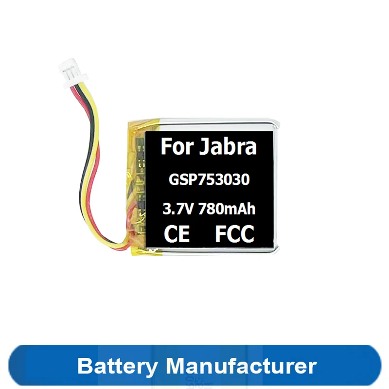 

780mAh GSP753030 Battery For JBL TUNE 750BTNC 760BTNC Gaming Headset Headphone