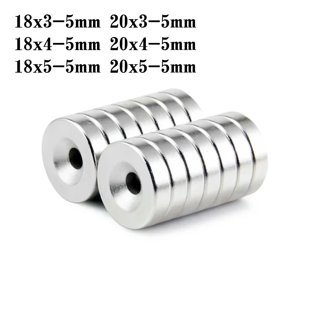 20x5-5 Powerful Round Magnet 20*5 Hole 5mm Suitable For Refrigerators, Offices DIY 20*4-5 18x4-5