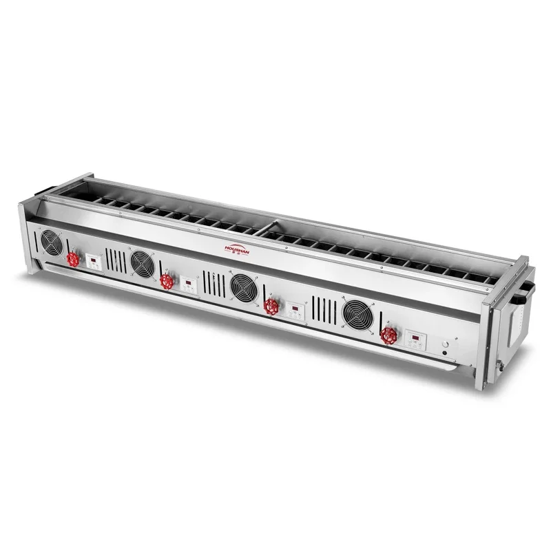 A8 Series 4 Controls Gas Barbecue Grill Professional Commercial Smokeless BBQ Kebab Use Stainless Steel Natural Gas Or LPG