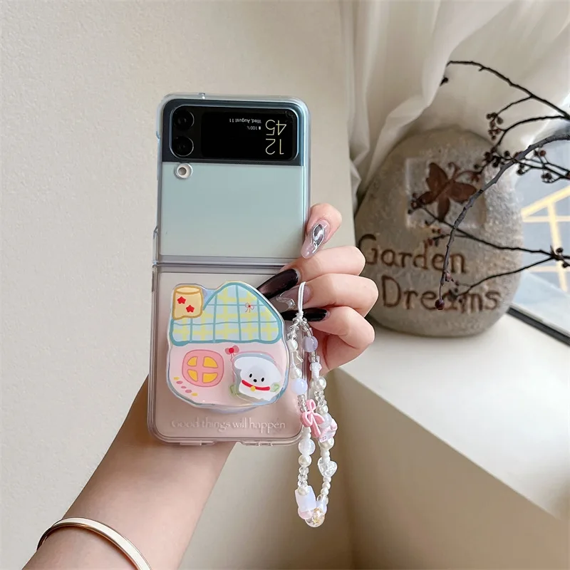 

Transparent Gradient Magnetic for Samsung Galaxy Z Flip 7 6 5 4 Protective Back Cover for ZFlip5 ZFlip6 ZFlip7 Case Shell